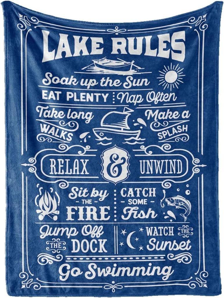 Lake House/Life Throw Blanket